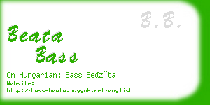 beata bass business card